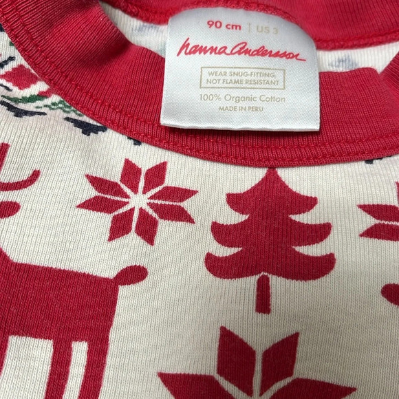 Hanna Andersson Red and White Kids Pajamas - Picture 2 of 3
